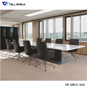 Pure Acrylic/Modified Acrylic White Rectangle Conference Table for 10 Person Pure Acrylic/Modified Acrylic White Rectangle Conference Table for 10 Person