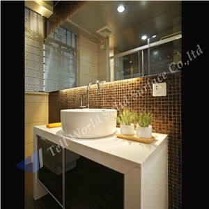 Round Design Artificial Stone Basin Bathroom Sink for Hotel Round Design Artificial Stone Basin Bathroom Sink for Hotel