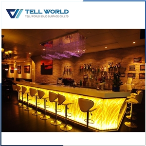 Seamless Joint Acrylic Solid Surface Nonopaque Large Size Commercial Counter