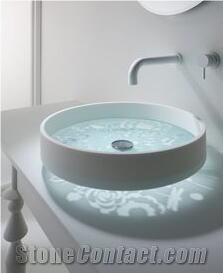 Top Quality Artificial Stone White Wash Basin Acrylic Solid Surface Bathroom Sinks for Hotel