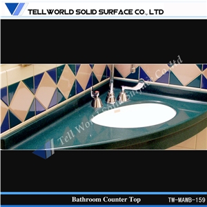 Triangle Artificial Stone Bathroom Sink Ceramic Hand Wash Basin