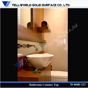 Wholesale Custom Made Solid Surface Double Bathroom Sink