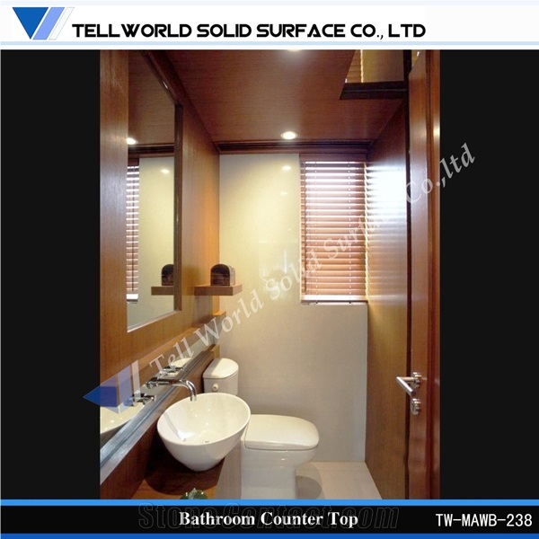 Wholesale Custom Made Solid Surface Double Bathroom Sink