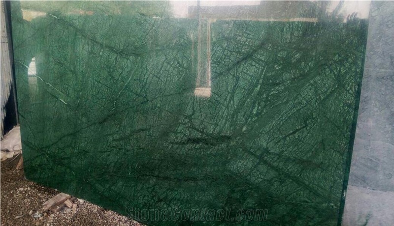Forest Green Marble Slabs & Tiles, India Green Marble Polished Flooring Tiles, Walling Tiles