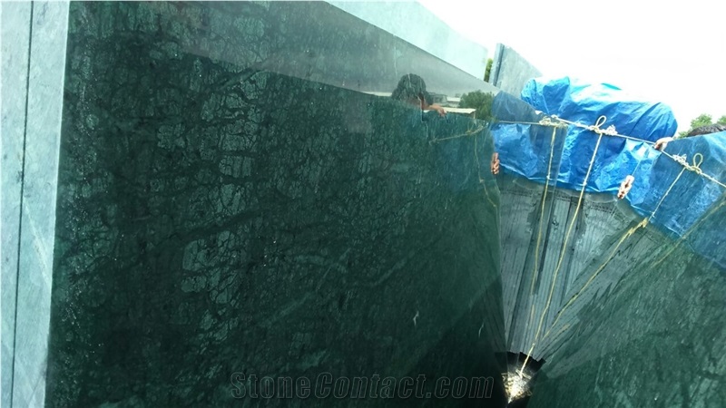 Forest Green Marble Slabs & Tiles, India Green Marble Polished Flooring Tiles, Walling Tiles