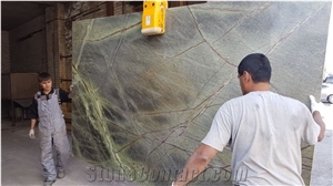 Rainforest Green Marble Slabs & Tiles, India Green Marble