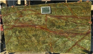 Rainforest Green Marble Slabs & Tiles, India Green Marble