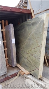 Rainforest Green Marble Slabs & Tiles, India Green Marble