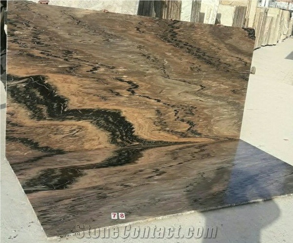 Scorpio Brown Marble Slabs & Tiles, India Brown Marble