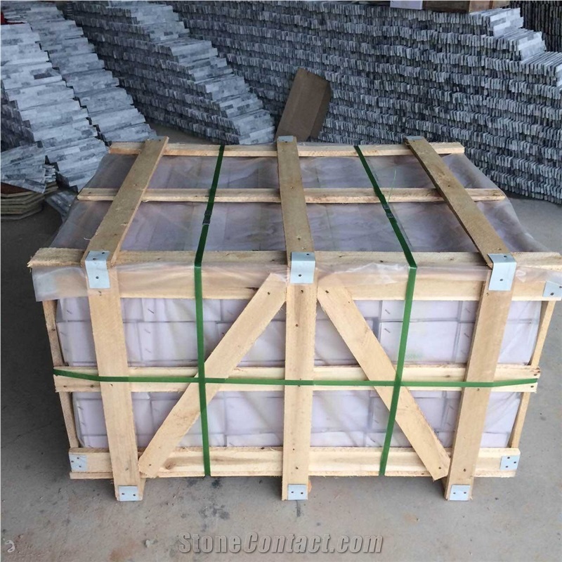 Pure White Quartzite Split Face Culture Stone Ledge Stone White Quartzite 60x15x1-2cm Stacked Stone Veneer for Wall Cladding Panel for Stone Wall Decor