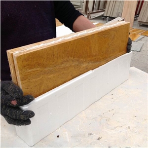 12"X24" Honed Yellow Travertine Flooring Tile
