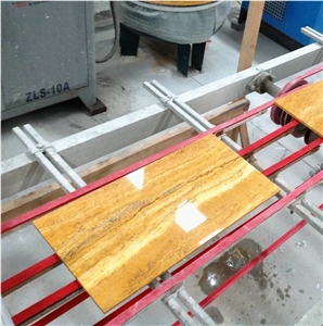 China Wholesale Iran Yellow Color Travertine Tumbled Yellow Travertine