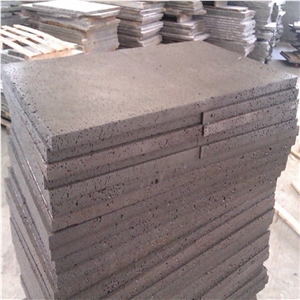 Hainan Grey Basalt Lavastone Flooring Tiles Grey Basalt Lava Stone Wall Covering Tile