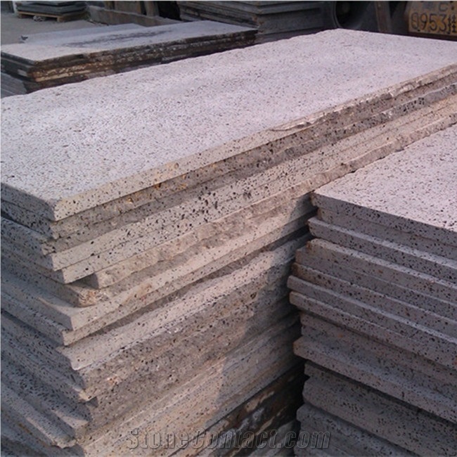 Hainan Grey Basalt Lavastone Flooring Tiles Grey Basalt Lava Stone Wall Covering Tile