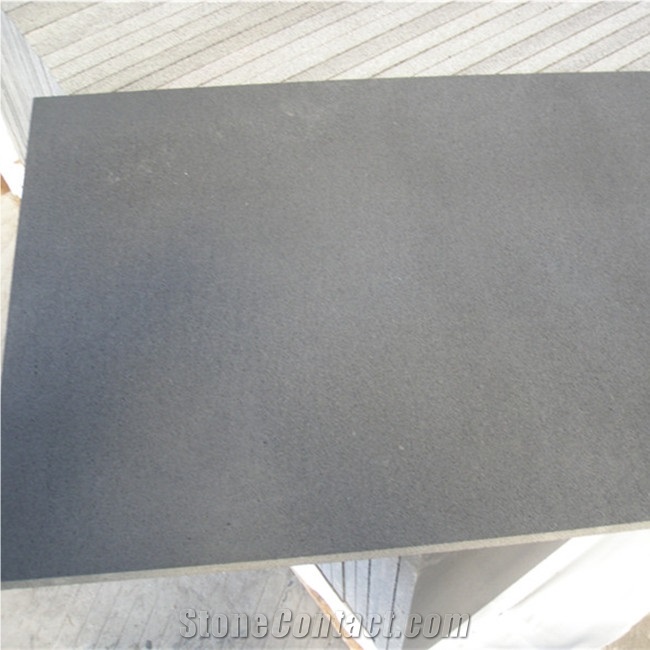 Polished Hainan Gray Basalt Paving Tile Gray Andesite Stone Wall Tile
