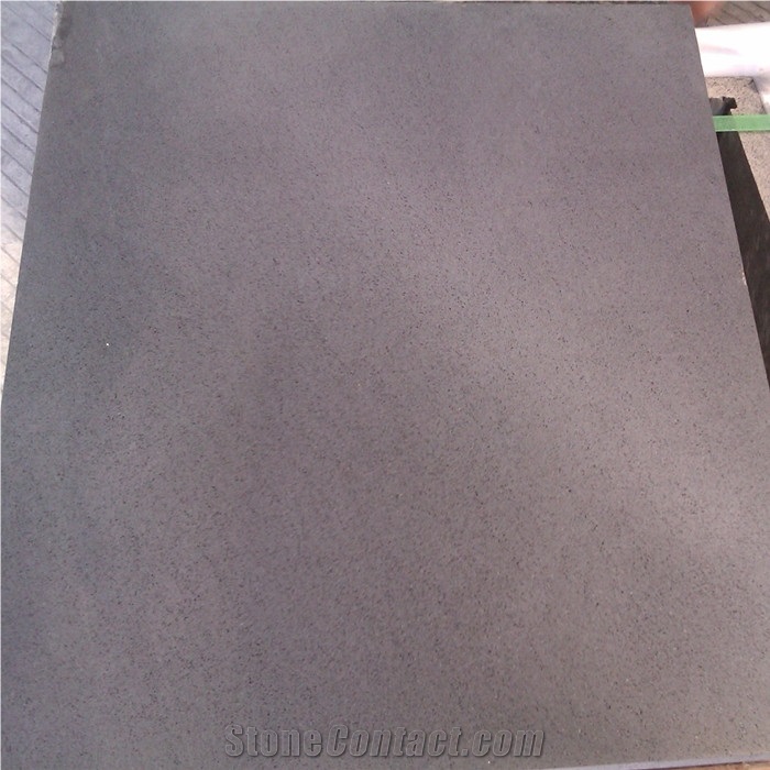 Polished Hainan Gray Basalt Paving Tile Gray Andesite Stone Wall Tile