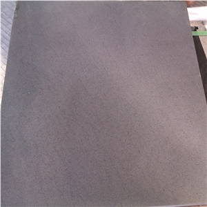 Polished Hainan Gray Basalt Paving Tile Gray Andesite Stone Wall Tile