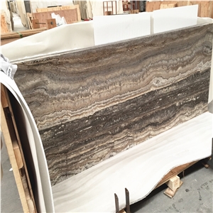 Vein Cut Honed Persian Gray Travertine Silver Gray Travertine Paving Tile