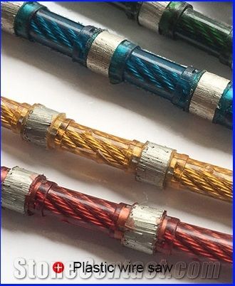 High Efficiency Granite Cutting Rubberized Diamond Wire Saw