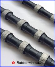 High Efficiency Granite Cutting Rubberized Diamond Wire Saw