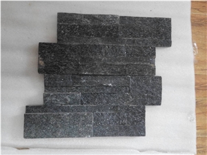 Black Quartzite Culture Stone, Corner Stone, Z Shape Loose Stone, Exposed Wall Stone, Split Face Culture Stone