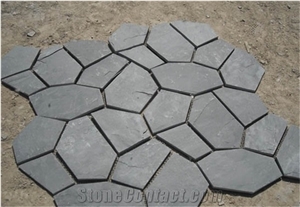 Black Slate Flagstone, Random Flagstones, Flagstone Road Paving, Flagstone Courtyard, Flag Stone Wall , Flagestone Walkway Pavers