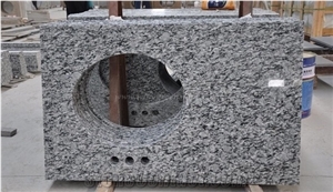 Breaking Waves,Spary White,G377 Mengyin Hailang Hua,Mengyin Seawave Flower Granite Countertops for Bench Top,Bath Top,Desk Table Material