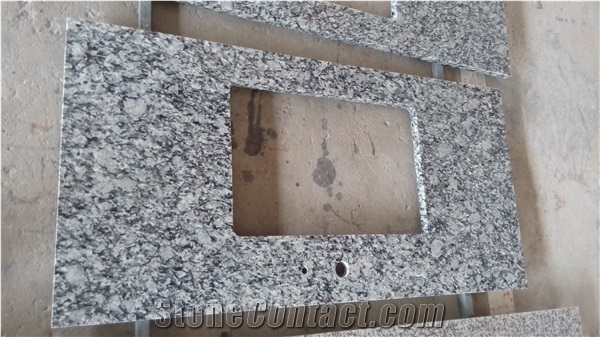 Breaking Waves,Spary White,G377 Mengyin Hailang Hua,Mengyin Seawave Flower Granite Countertops for Bench Top,Bath Top,Desk Table Material