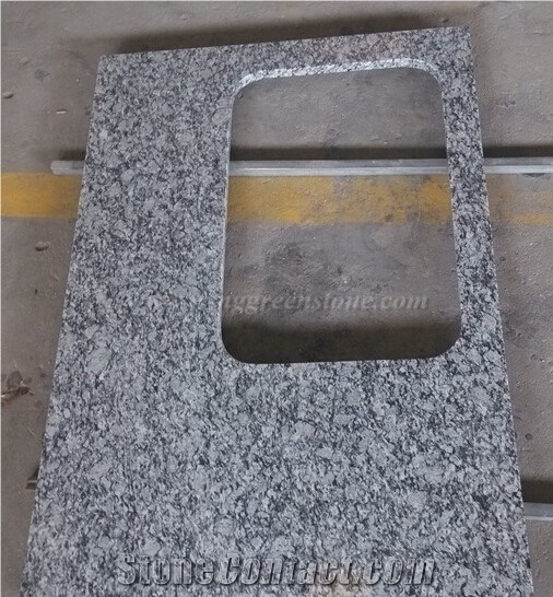 Breaking Waves,Spary White,G377 Mengyin Hailang Hua,Mengyin Seawave Flower Granite Countertops for Bench Top,Bath Top,Desk Table Material