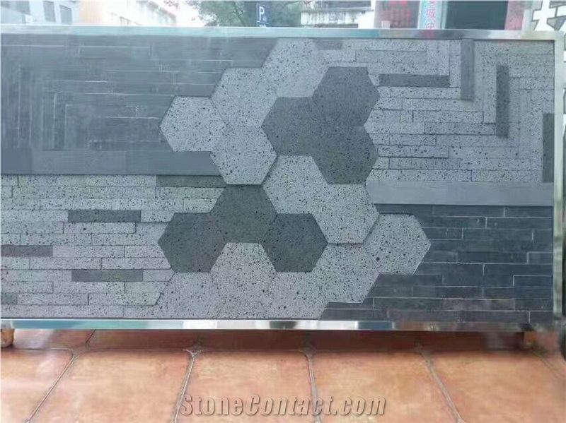 Building Walling Lava Stone Natural Face Culture Stone , Wallstone Lava Basalt , Volcanic Basalt