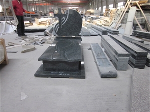 China Dark Grey Granite American Monument/Tombstone, Light Grey Granite Monument & Tombstone