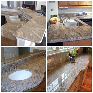 China Juparana/Water Wave/Multicolor Grain/China Juparana Grey/China Juparana Kitchen Countertop/Bench Tops/Bar Top/Worktops/Island Tops/Desk Tops