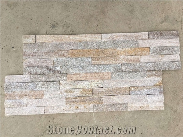 Golden Line Quartizite , Wall Cladding, Thin Stone Veneer, Stone Wall Decor, Ledge Stone, Split Face Culture Stone, Fieldstone,