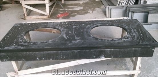 Mongolian Black Granite Counter Top,Kitchn Bar Top,Worktops,Desk Tops,Bench Tops