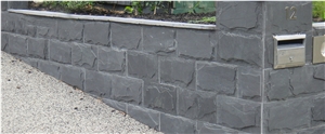 Mushroom Slate Stone, Black Slate Mushroom, Mushroomed Cladding, Split Faces Mushroom Stone, Mushroom Wall