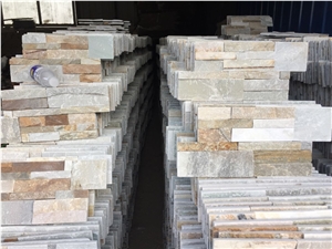 P014 Yellow Slate Stone Wall Cladding/Slate Ledge Stone/Stone Wall Decor/Thin Stone Veneer/Feature Wall/Split Face Culture Stone/Stone Wall Decor