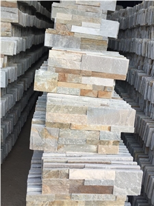 P014 Yellow Slate Stone Wall Cladding/Slate Ledge Stone/Stone Wall Decor/Thin Stone Veneer/Feature Wall/Split Face Culture Stone/Stone Wall Decor