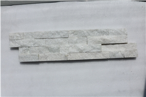 Pure White Quartzite Culture Stone, Wall Cladding, Thin Stone Veneer, Exposed Wall Stone, Corner Stone, Flexible Stone Veneer