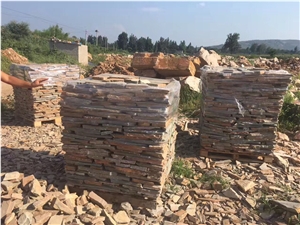 River Rock Stone ,Castle Rock Veneer,Yellow Slate Brick Stacked Stone ,Slate Loose Stone ,Hebei Slate Filed Stone Irregular Shape