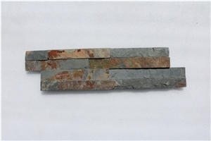 Rusty Slate Culture Stone, Rustic Ledgestone Panel , Split Face Fieldstone, Wall Cladding and Stone Wall Decor