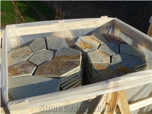 Rusty Slate Flagstone/Slate Floor Tiles/Slate Stone Flooring/Slate Wall Tiles/Slate Tiles/Slate Wall Covering/Slate Floor Covering/Slate Slabs