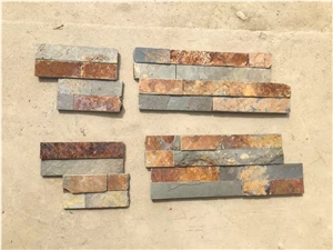 Rusty Slate Ledge Stone Corners/Stone Wall Cladding/Stone Wall Decor/Thin Stone Veneer/Split Face Culture Stone/Manufactured Stone Veneer/Corner Stone