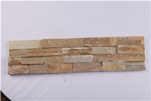 Rusty Slate Rough Surface Chinese Hebei Slate Brick Stacked Stone Veneer