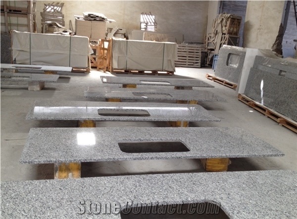 Swan White Granite Kitchen Countertop/Sky Grey Granite Bench Top/Granite Worktops/Granite Bar Top/ Granite Kitchen Top/Stone Kitchen Desk Top
