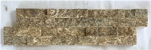 Tiger Skin Yellow Culture Stone. Wall Cladding, Thin Stone Veneer, Exposed Wall Stone, Ledgestone
