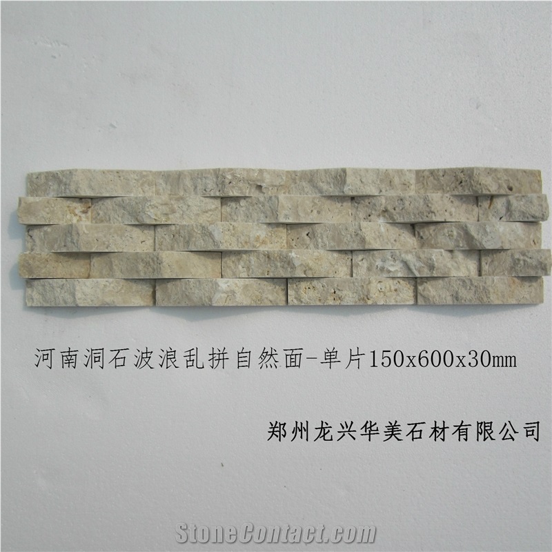 White Travertine, Beige Travertine, Coffee Travertine, Beige Travertine Natural Culture Stone Wall Decoration Cladding