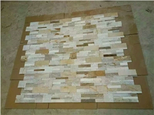 Yellow Quartzite Wall Split Stone,Cultured Stone Veneer, Ledge Stone, Corner Stone