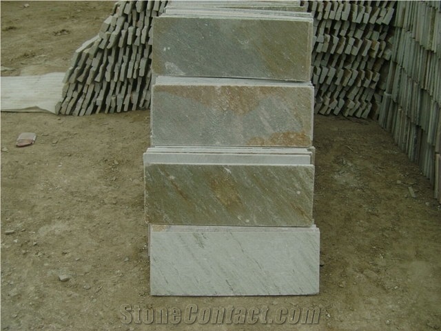 Yellow Slate Tiles, Yellow Wood Slate Wall and Flooring Tiles , P014 Golden Yellow Wooden Slate Paving Flooring and Walling Tiles, Slate Tiles