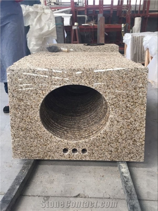 G682 Granite Countertop,Vanity Top,Yellow Fantasy, G682 Yellow Granite Vanity Tops