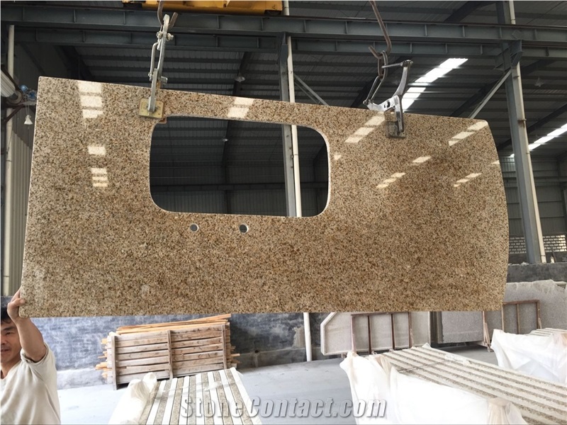 G682 Granite Countertop,Vanity Top,Yellow Fantasy, G682 Yellow Granite Vanity Tops